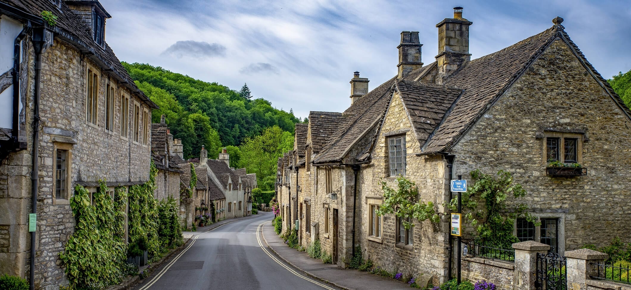 Brick stone houses in the UK